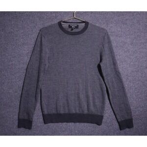Banana Republic Italian Merino Yarn LS Crew Neck Sweater Baruffa Gray Size M EUC